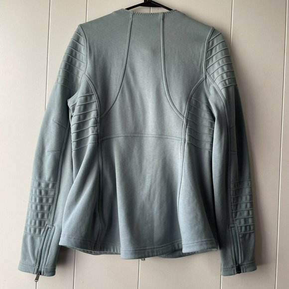 ATHLETA Moto Jacket Sz Medium Minimalistic Grey #982849 FALL 2021 Women’s - Picture 3 of 12
